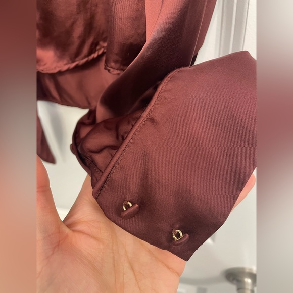 Wilfred tie-front satin blouse in US XS - Picture 12 of 15